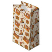 Retro Christmas Joy Klein Cadeauzakje (Voorkant Gekanteld)