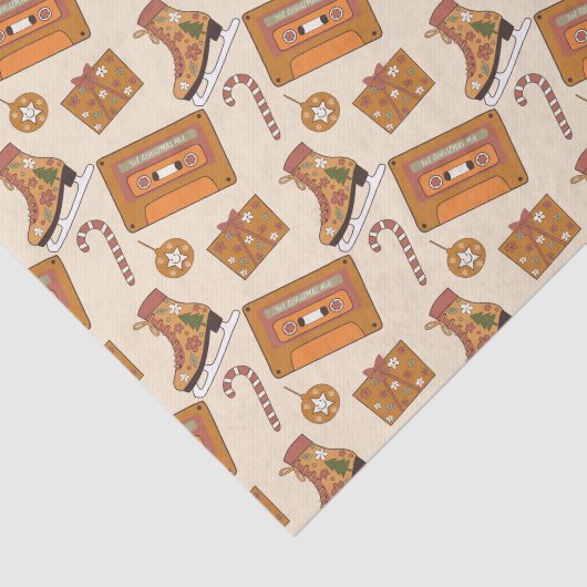 Retro Christmas Joy Tissuepapier (Detail)