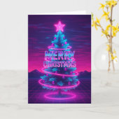 Retro Christmas Kaart (Gele Bloem)