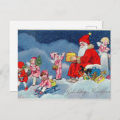 Retro Christmas Kaart: Classic Design voor Nostalg Feestdagenkaart (Voorkant / Achterkant)