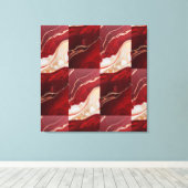 Retro Christmas Marble Elegance – Premium Wrapped Canvas Afdruk (Insitu (Houten vloer))