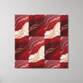 Retro Christmas Marble Elegance – Premium Wrapped Canvas Afdruk (Voorkant)