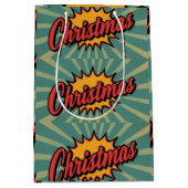 Retro Christmas Medium Cadeauzakje (Voorkant)