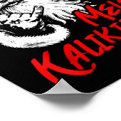 Retro Christmas Mele Kalikimaka Santa Shaka Hawaii Poster (Hoek)