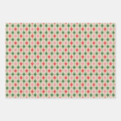 Retro Christmas Midcentury Atomic Starburst Stars Inpakpapier Vel (Voorkant)