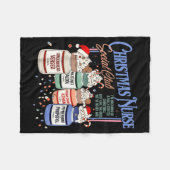 Retro Christmas Nurse Social Icu Nurse Profol Xmas Fleece Deken (Voorkant (Horizontaal))