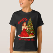 Retro Christmas Oops I Got Another Tree Funny Sayi T-shirt (Voorkant)