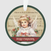 Retro Christmas Ornament Merry Angel Card Holder (voorkant)