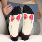 Retro Christmas Ornament Pattern Holiday Socks Sokken