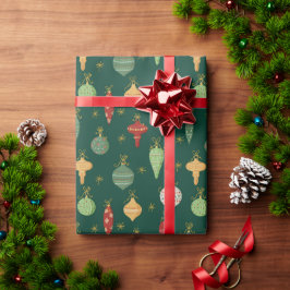 Retro Christmas Ornaments – Vintage Holiday Cadeaupapier