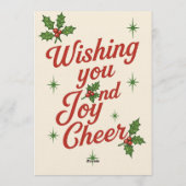 Retro Christmas Party Invitation | Vintage Pin-Up  Kaart (Achterkant)