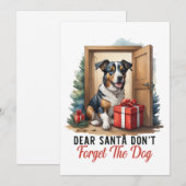 Retro Christmas Pet Dog Schattige Puppy Feestdagenkaart (Voorkant / Achterkant)