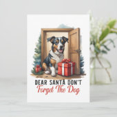 Retro Christmas Pet Dog Schattige Puppy Feestdagenkaart (Staand voorkant)