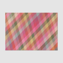 Retro Christmas Plaid Aardse Rode Preppy Vakantie Tissuepapier