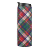  Retro Christmas Plaid Rood Blauw Groen Thermosbeker (Geroteerd rechts)