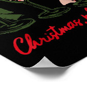 Retro Christmas Please Retro Festive Tail Coquette Poster (Hoek)