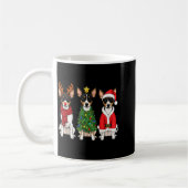Retro Christmas Rat Terrier Santa Reindeer Dog Lov Koffiemok (Links)