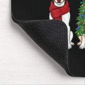 Retro Christmas Rat Terrier Santa Reindeer Dog Lov Muismat (Hoek)