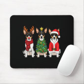 Retro Christmas Rat Terrier Santa Reindeer Dog Lov Muismat (Met muis)