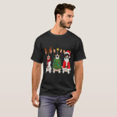 Retro Christmas Rat Terrier Santa Reindeer Dog Lov T-shirt (Voorkant volledig)