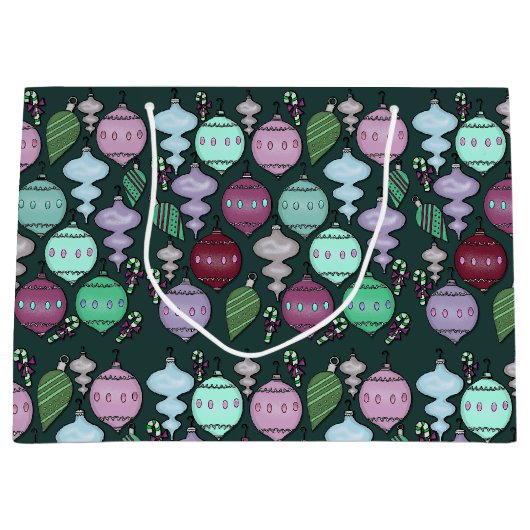 Retro Christmas Reload - Koele Pastels op Pine Groot Cadeauzakje (Voorkant)