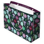 Retro Christmas Reload - Koele Pastels op Pine Groot Cadeauzakje (Achterkant Gekanteld)