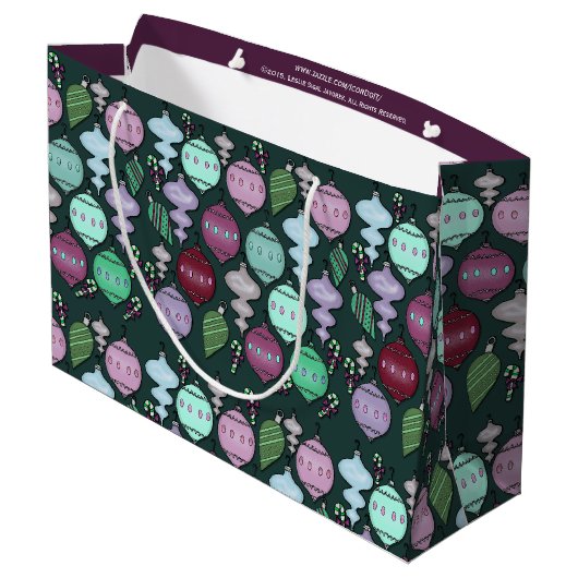 Retro Christmas Reload - Koele Pastels op Pine Groot Cadeauzakje (Achterkant Gekanteld)