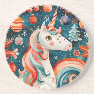 Retro Christmas Sandstone Onderzetter