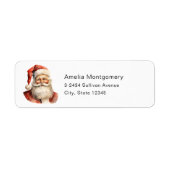 Retro Christmas Santa Claus - Address Etiket (Voorkant)