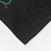 Retro Christmas Santa Claus Cocoa Xmas Tree Snowma Fleece Deken (Hoek)