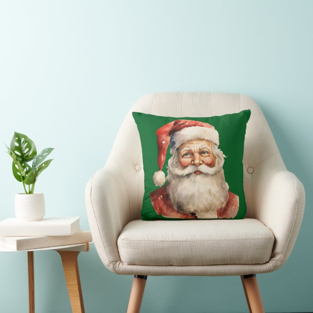 Retro Christmas Santa Claus Kussen (Stoel)