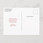 Retro Christmas Santa Claus Thank You Briefkaart (Achterkant)