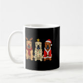 Retro Christmas Shar Pei Santa Reindeer Dog Lover  Koffiemok (Links)