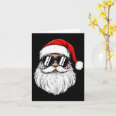 Retro Christmas Shirts Men Boys Santa Face With Su Kaart (Gele Bloem)