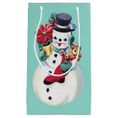  RETRO CHRISTMAS SNOWMAN KLEIN CADEAUZAKJE (Voorkant)