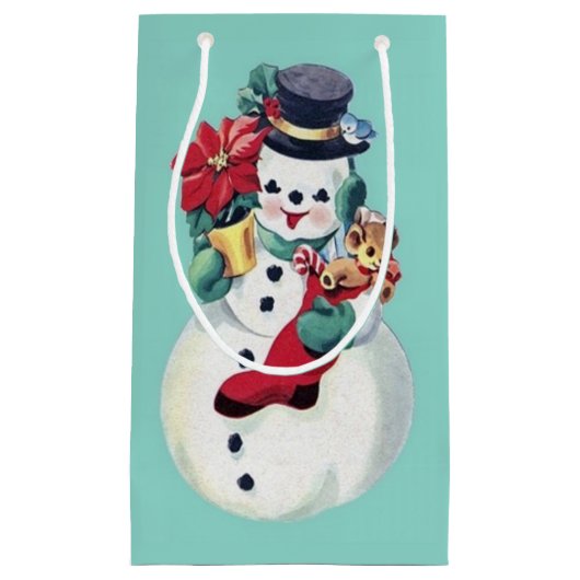  RETRO CHRISTMAS SNOWMAN KLEIN CADEAUZAKJE