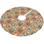 Retro Christmas Stamp Collage Kerstboom Rok (Gekanteld)