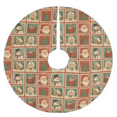 Retro Christmas Stamp Collage Kerstboom Rok (Voorkant)