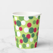 Retro Christmas Stippen Coffee Party Drink Papieren Bekers (Achterkant)