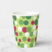 Retro Christmas Stippen Coffee Party Drink Papieren Bekers (Links)