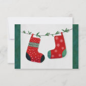 Retro Christmas Stocking Family Xmas Gift Coupon (Achterkant)
