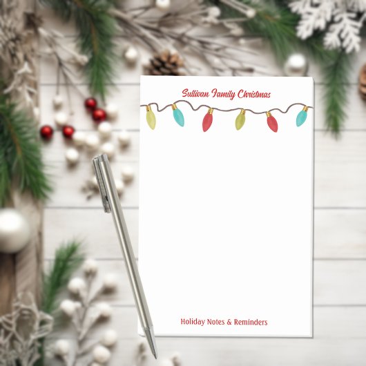 Retro Christmas String Lights Custom Post-it® Notes