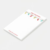 Retro Christmas String Lights Custom Post-it® Notes (Schuin)
