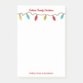 Retro Christmas String Lights Custom Post-it® Notes (Voorkant)