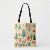 Retro Christmas Tote Tote Bag (Voorkant)