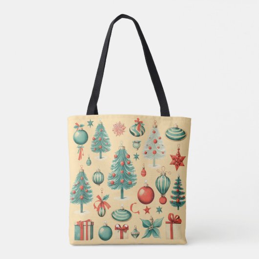 Retro Christmas Tote Tote Bag (Achterkant)