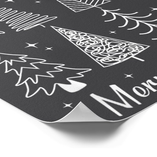 Retro Christmas Tree,funny Christmas Design Tee Wo Poster (Hoek)