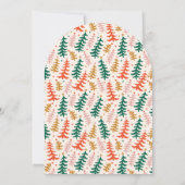 Retro Christmas Tree Party Arch Invitation Kaart (Achterkant)