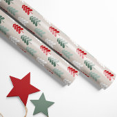 Retro Christmas Trees Wrapping Paper Cadeaupapier