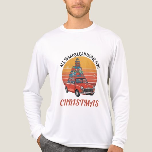 Retro Christmas Tri-Blend Shirt (Voorkant volledig)